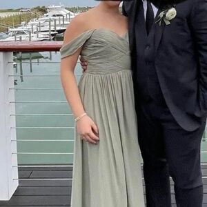 Kennedy Chiffon Convertible Dress Silver Sage